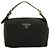 Borsa a tracolla Prada in nylon e pelle con triangolo Nero - vista 2
