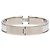 Bracciale Click H GM Hermès in argento e bianco - vista 3