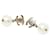 Orecchini a clip Chanel Coco Mark Swing Bianco D'oro