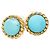 Orecchini Chanel Vintage Round Clip Blu D'oro