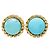 Orecchini Chanel Vintage Round Clip Blu D'oro - vista 2
