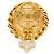 Orecchini Chanel Vintage Round Clip Blu D'oro - vista 4