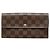 Louis Vuitton Damier Portefeuille Sarah Long Wallet Castaño