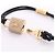 Bracciale Charm Louis Vuitton LV Padlock Nero D'oro - vista 3