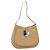 Borsa a Spalla Salvatore Ferragamo Gancini in Pelle Vernice Beige Argento Auth 195268