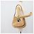 Borsa a Spalla Salvatore Ferragamo Gancini in Pelle Vernice Beige Argento Auth 195268 - vista 23