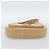 Borsa a Spalla Salvatore Ferragamo Gancini in Pelle Vernice Beige Argento Auth 195268 - vista 9