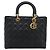 Borsa Christian Dior Lady Dior Canage in pelle di agnello 2way Nero Oro Auth 194922SAM D'oro - vista 2