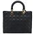 Borsa Christian Dior Lady Dior Canage in pelle di agnello 2way Nero Oro Auth 194922SAM D'oro - vista 3