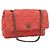CHANEL Matelasse 25 Chain Shoulder Bag Tweed Orange Gold Tone CC Auth BA14597SAM Arancione