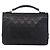 CHANEL Matelasse Chain Shoulder Bag Lamb Skin 2way Black Gold CC Auth 194687SAM Nero D'oro - vista 3