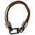 Bracciale LOUIS VUITTON LV Treble in pelle marrone M6423 LV Auth 193607A - vista 2