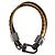 Bracciale LOUIS VUITTON LV Treble in pelle marrone M6423 LV Auth 193607A - vista 3