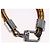 Bracciale LOUIS VUITTON LV Treble in pelle marrone M6423 LV Auth 193607A - vista 7