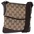 Borsa a tracolla GUCCI GG Canvas Beige Argento 147671 Auth ka5478
