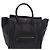 Céline CELINE Luggage Mini shopper Handtasche aus Kalbsleder Schwarz Silber Auth 194754V - Ansicht 2