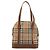 Borsa a Spalla Burberrys Nova Check in Tela Beige Marrone Auth 194078A - vista 3
