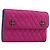 Cartera larga acolchada Chrome Hearts Wave 4 3-Snap de cuero rosa Auth 193426SM Plata
