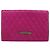 Cartera larga acolchada Chrome Hearts Wave 4 3-Snap de cuero rosa Auth 193426SM Plata - vista 3