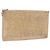 Pochette Christian Dior Trotter Canvas Beige Oro Auth bs36424 D'oro