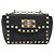 Borsa a tracolla VALENTINO con borchie in pelle nera e oro Auth BA14207A Nero D'oro - vista 13