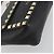 Borsa a tracolla VALENTINO con borchie in pelle nera e oro Auth BA14207A Nero D'oro - vista 16
