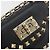 Borsa a tracolla VALENTINO con borchie in pelle nera e oro Auth BA14207A Nero D'oro - vista 18