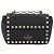 Borsa a tracolla VALENTINO con borchie in pelle nera e oro Auth BA14207A Nero D'oro - vista 2
