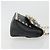 Borsa a tracolla VALENTINO con borchie in pelle nera e oro Auth BA14207A Nero D'oro - vista 3