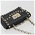 Borsa a tracolla VALENTINO con borchie in pelle nera e oro Auth BA14207A Nero D'oro - vista 6