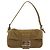Borsa a tracolla FENDI Mamma Baguette in velluto a coste beige argento Auth 193421V - vista 2
