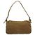 Borsa a tracolla FENDI Mamma Baguette in velluto a coste beige argento Auth 193421V - vista 3