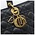 Borsa Christian Dior Lady Dior Canage in pelle di agnello nera e oro Auth 194778V Nero D'oro - vista 14