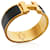 Bracelet Clic Clac en Noir plaqué or Hermès  - vue 2