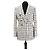 Balmain Black and White Houndstooth Tweed Blazer