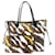 Borsa Tote Louis Vuitton Neverfull MM Marrone Nero Argento D'oro