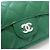 Cartera tríptico de piel de becerro granulada verde Chanel - vista 5