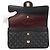 Bolsa de Ombro Chanel W-Flap 25 Matelassé Preto - vista 9