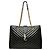 Borsa Tote Cassandra con logo YSL e catena Saint Laurent Nero