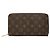 Portafoglio lungo Louis Vuitton Monogram Zippy Organizer Marrone