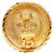 Orecchini a clip rotondi Vintage Chanel Coco Mark Marrone D'oro - vista 4