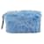 Clutch Prada Faux Fur Oversized Blu - vista 2