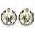 Timeless Chanel Orecchini a clip Vintage Gold Silver CC Sunburst in ottone argentato Argento - vista 2