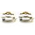 Timeless Chanel Orecchini a clip Vintage Gold Silver CC Sunburst in ottone argentato Argento - vista 4
