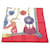 Hermès Hermes Vintage Red Frontaux et Cocardes 1968 Caty Latham Sciarpa in seta Rosso  - vista 3