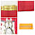 Hermès Hermes Vintage Red Frontaux et Cocardes 1968 Caty Latham Sciarpa in seta Rosso  - vista 6