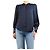 L'Agence Bluse mit Spitzenmanschetten in Navy - Größe S Marineblau