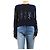 Emilio Pucci Navy-farbener Strickpullover mit Zopfmuster und Pailletten - Größe M Marineblau