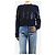 Emilio Pucci Navy-farbener Strickpullover mit Zopfmuster und Pailletten - Größe M Marineblau - Ansicht 4