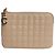 Céline Tarjetero de cuero acolchado beige